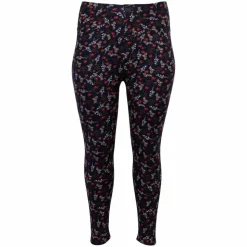 Anyway Dame Termoleggings m. fleece - Navy med print