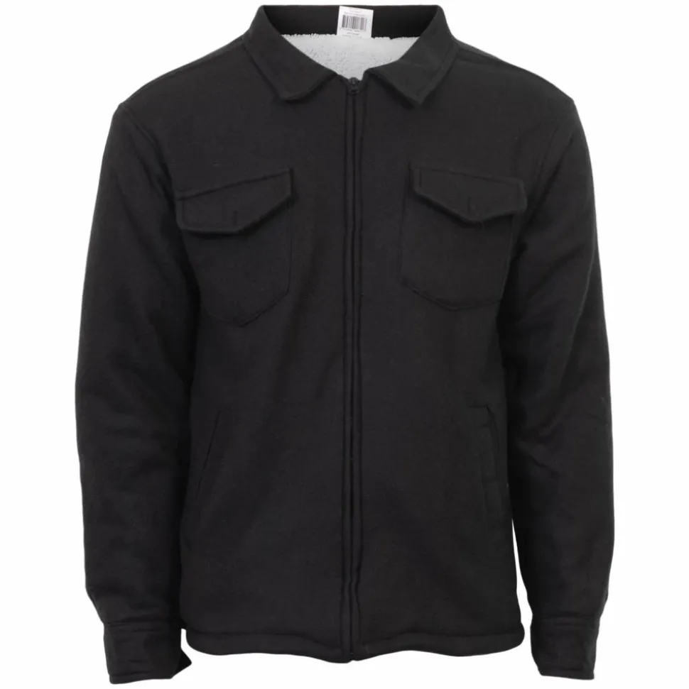 Anyway Herre Overshirt m. for - Black