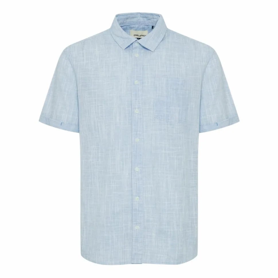 Blend Herre Kortærmet skjorte Plus Size - Aqua Sky