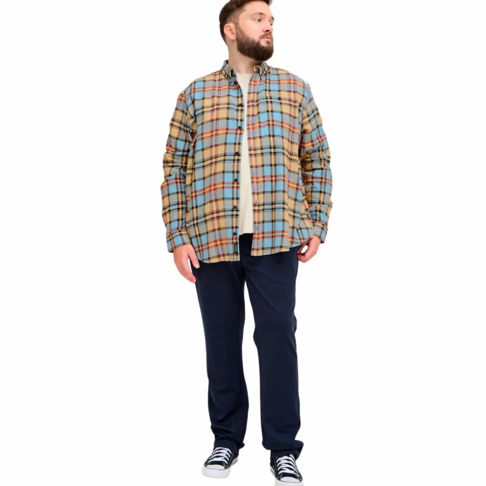 Blend Herre Skjorte Plus Size - Silver Lake Blue