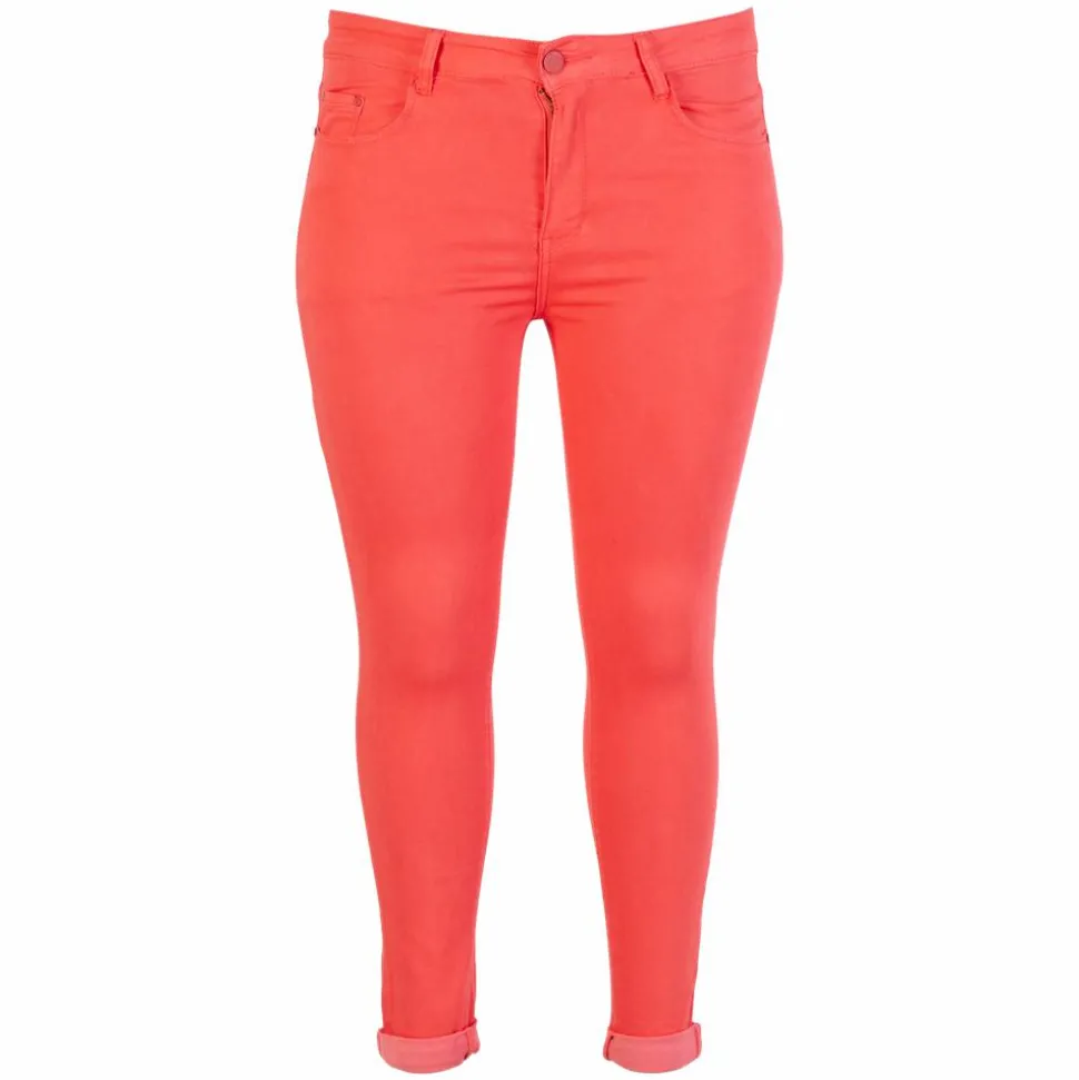 BS Jeans Dame Jeans Plus Size - Rød