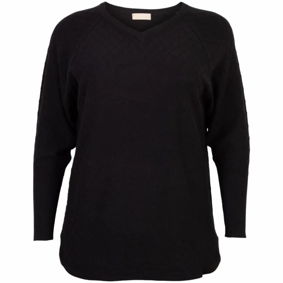 Cassiopeia Tinetta Dame Bluse Plus Size - Black
