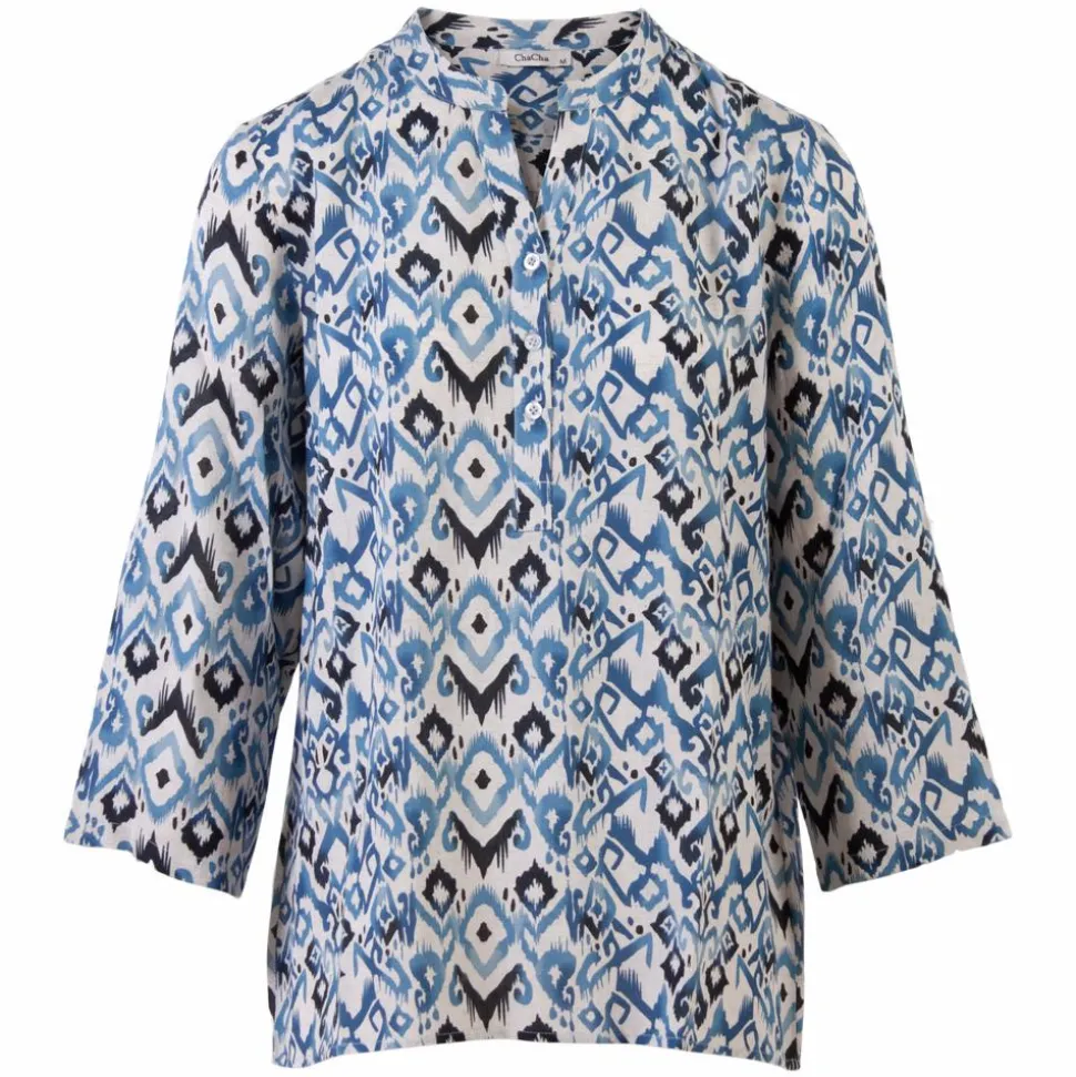 ChaCha Dame Bluse - Blue Combi