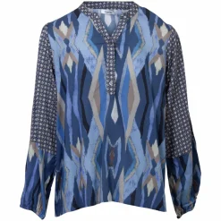 ChaCha Dame Bluse - Blue Combi