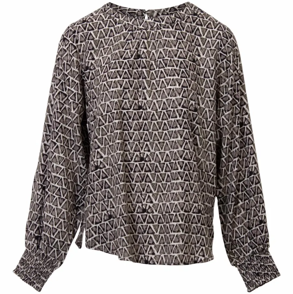 ChaCha Dame Bluse - Grey/Black