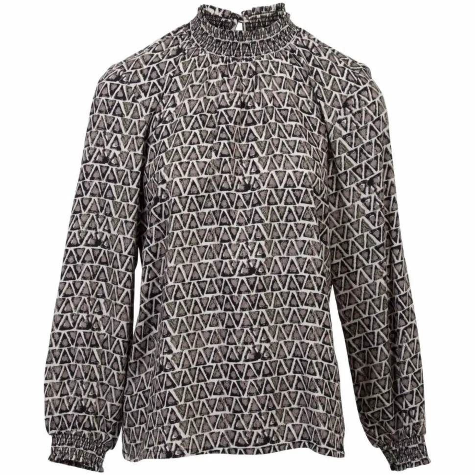 ChaCha Dame Bluse - Grey/Black