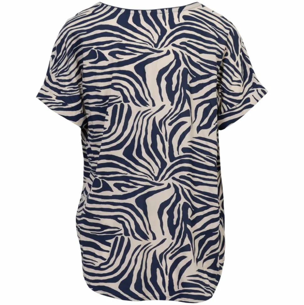 ChaCha Dame Bluse - Navy animal