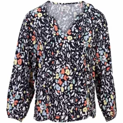 ChaCha Dame Bluse - Navy/blomster