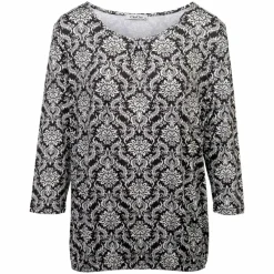 ChaCha Dame Bluse - Print 33 Black/white
