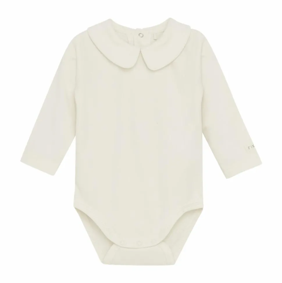 Fixoni Baby Body i økologisk bomuld - Eggnog