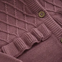 Fixoni Baby Cardigan i økologisk bomuld - Wistful Mauve