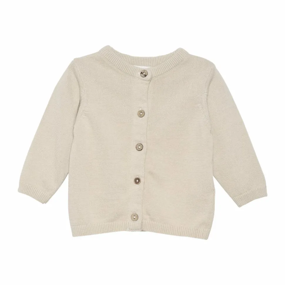 Fixoni Børne Cardigan i økologisk bomuld - Oatmeal