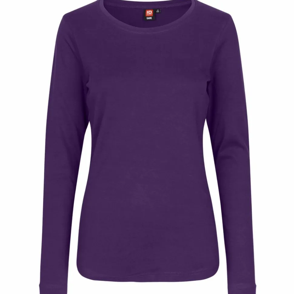 ID Interlock Dame Langærmet t-shirt - Lilla