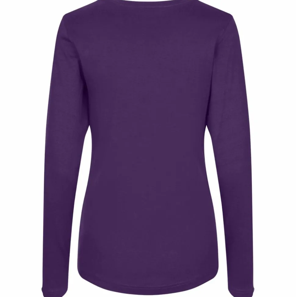 ID Interlock Dame Langærmet t-shirt - Lilla