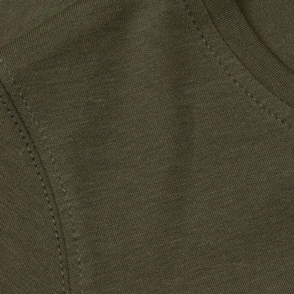 ID Interlock Dame Langærmet t-shirt - Oliven