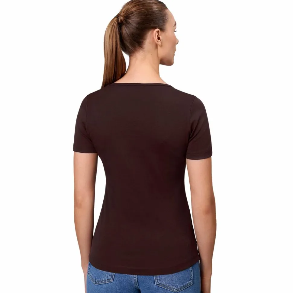 ID Interlock Dame T-shirt - Mørk Bordeaux