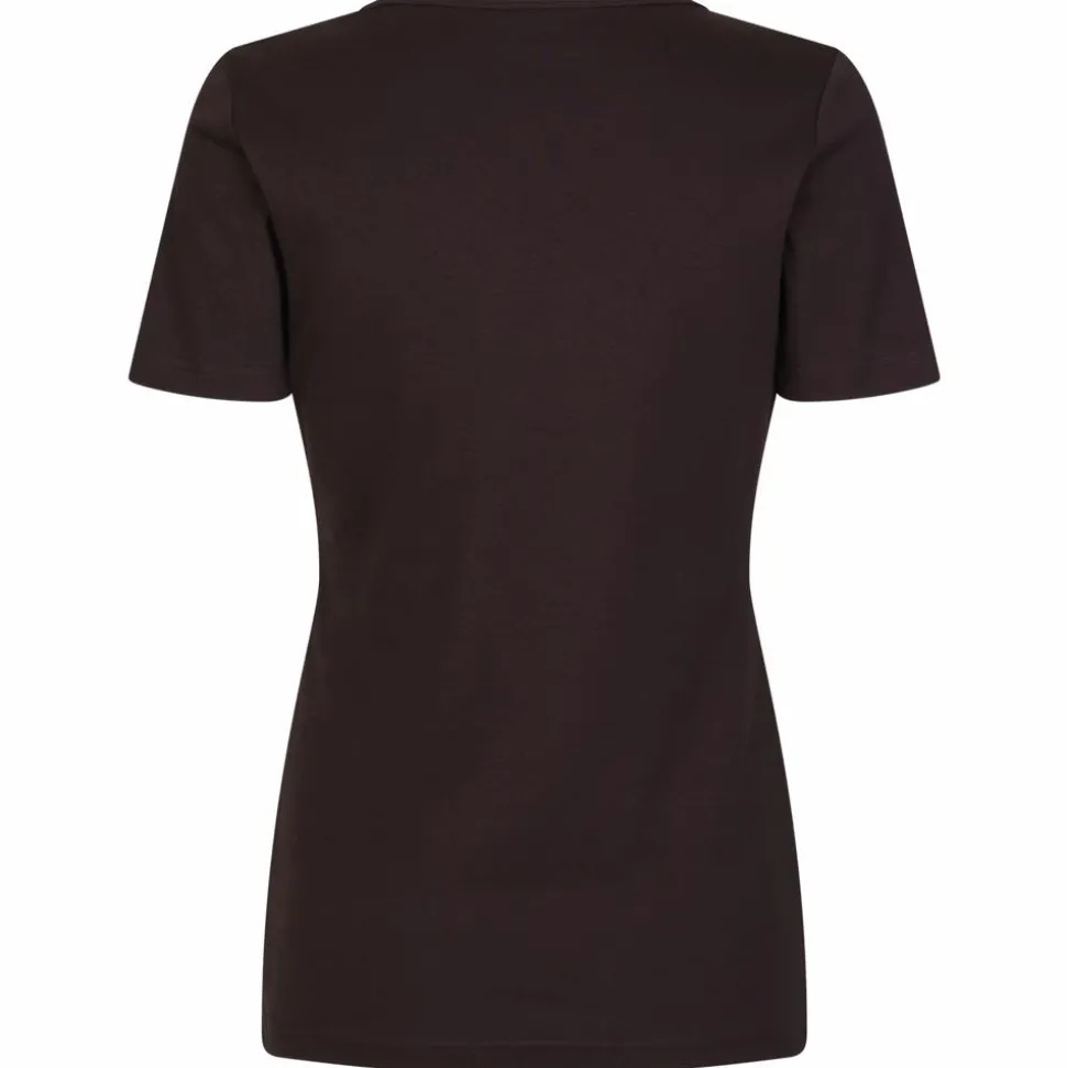 ID Interlock Dame T-shirt - Mørk Bordeaux