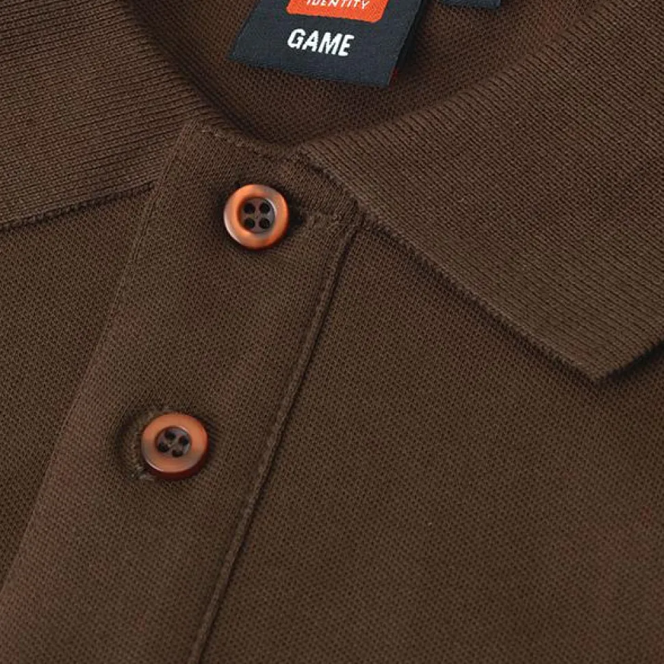 ID Stretch Herre Polo - Mocca
