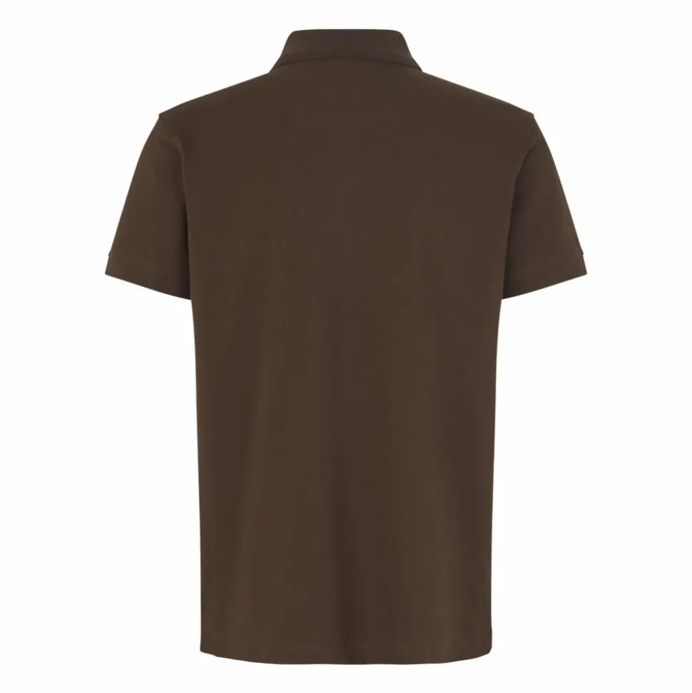 ID Stretch Herre Polo - Mocca
