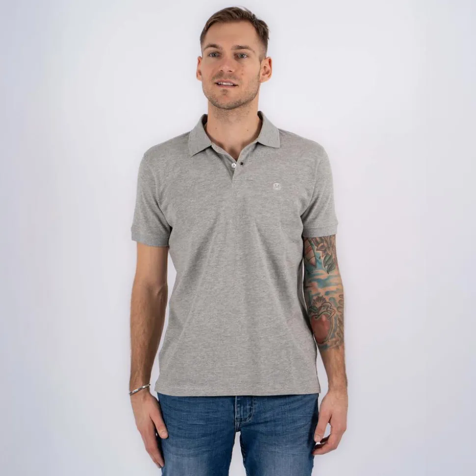 Marcus Tyler Herre Polo - Lt.grey mix