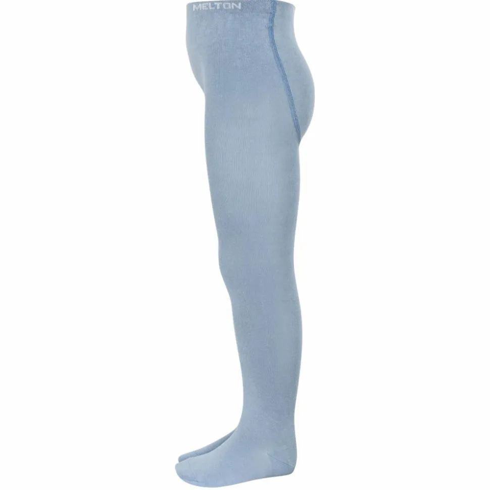 Melton Børne Strømpebukser - Faded Denim