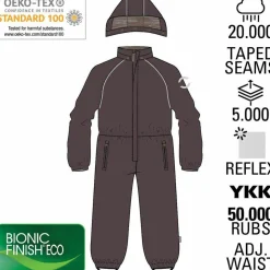 Mikk-line Pige Flyverdragt m. BIONIC-FINISH® ECO coating - Rose Brown
