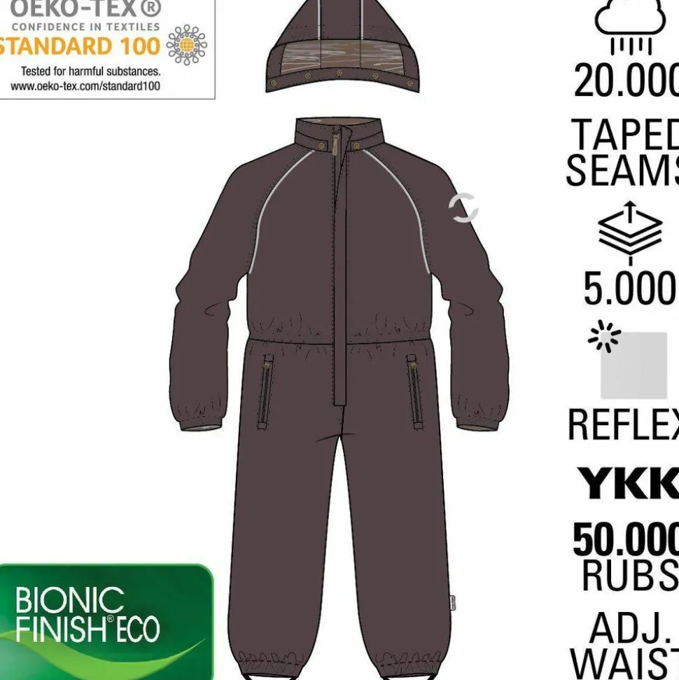 Mikk-line Pige Flyverdragt m. BIONIC-FINISH® ECO coating - Rose Brown