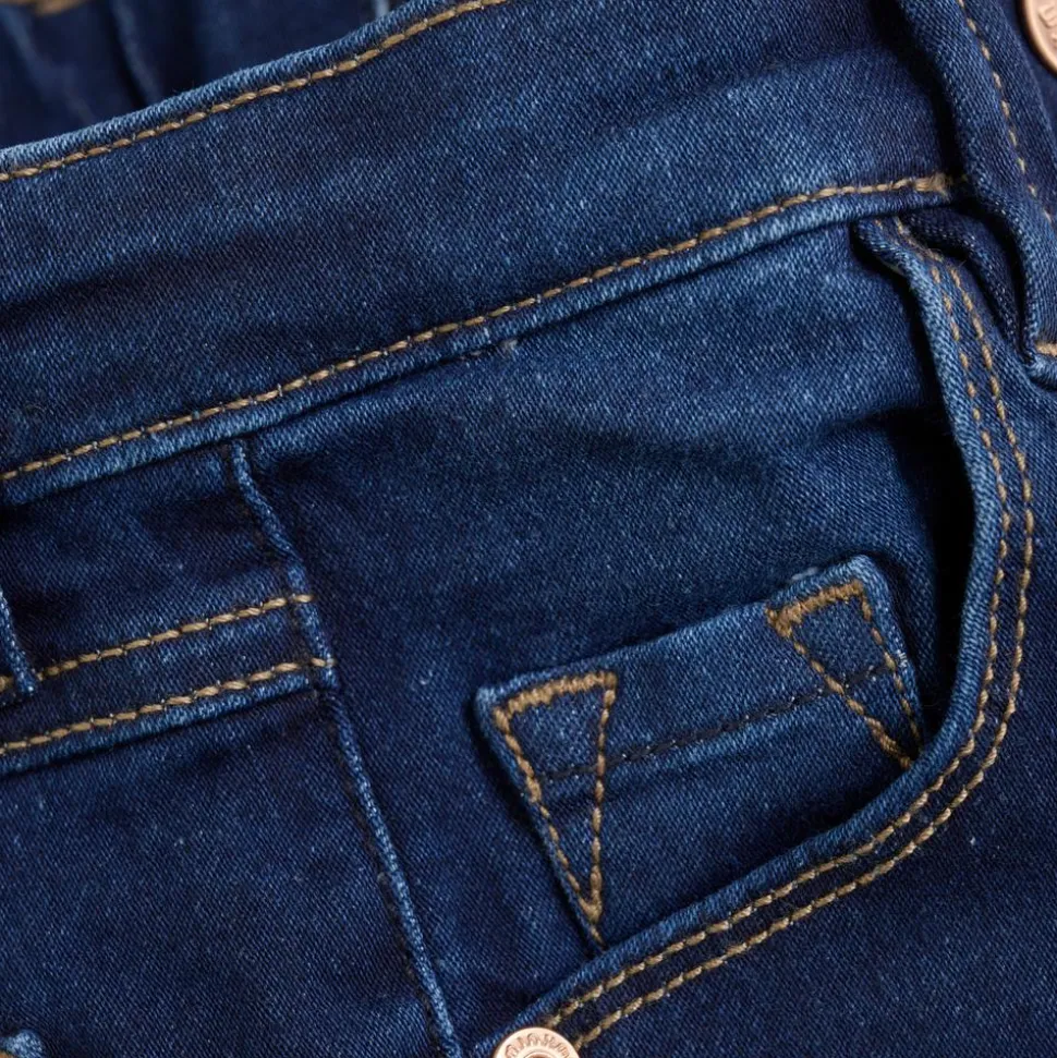 Minymo Pige Jeans i økologisk bomuld - Dark Blue Denim