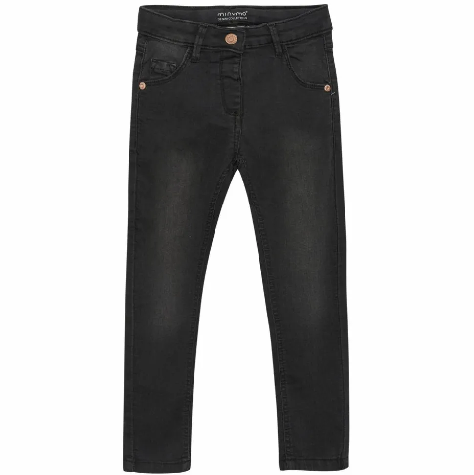 Minymo Pige Jeans i økologisk bomuld - Grey Black