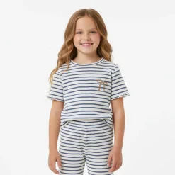 Minymo Pige T-shirt i økologisk bomuld - Dutch Blue