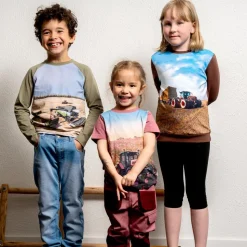 Minymo Traktor Pige T-shirt i økologisk bomuld - Deco Rose
