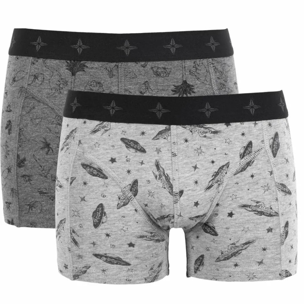 N.O.H.R. Uno Drenge Tights - Grey Melange AOP Boy