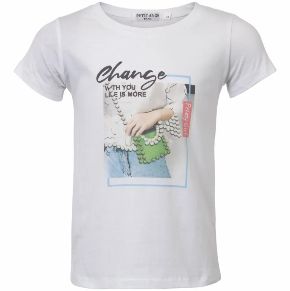 Pige T-shirt - Hvid