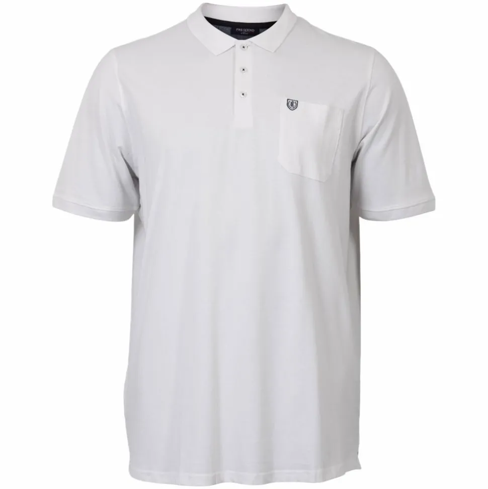 Pre End Big Neils Herre Polo Plus Size - White