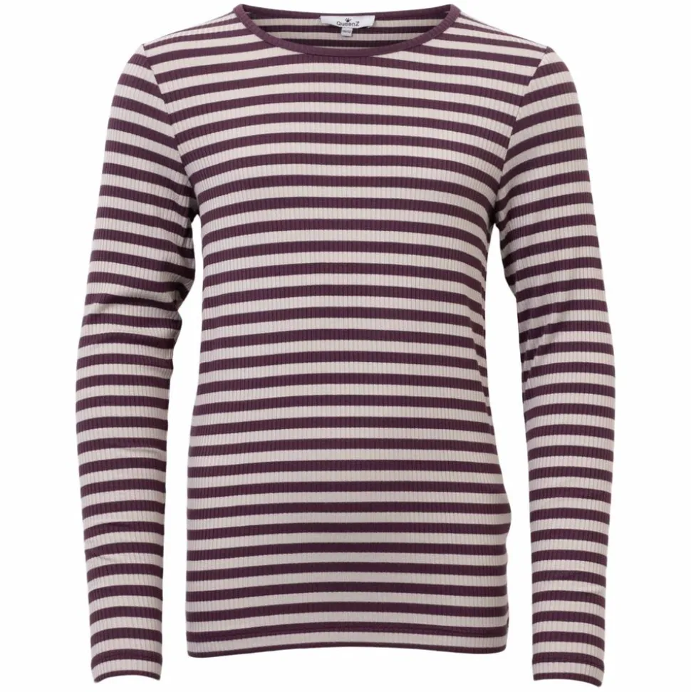 Queenz Rosita Pige Langærmet t-shirt - Crushed Violets
