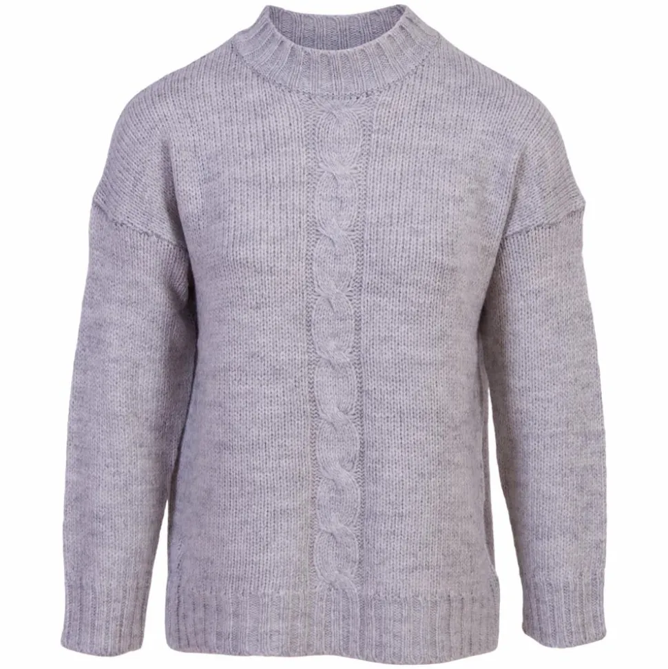Sirup Dame Striktrøje - Grey Melange