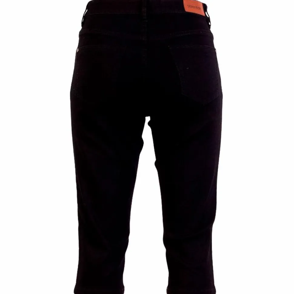 Steenholt Grace Dame Capri Plus Size - Black Denim