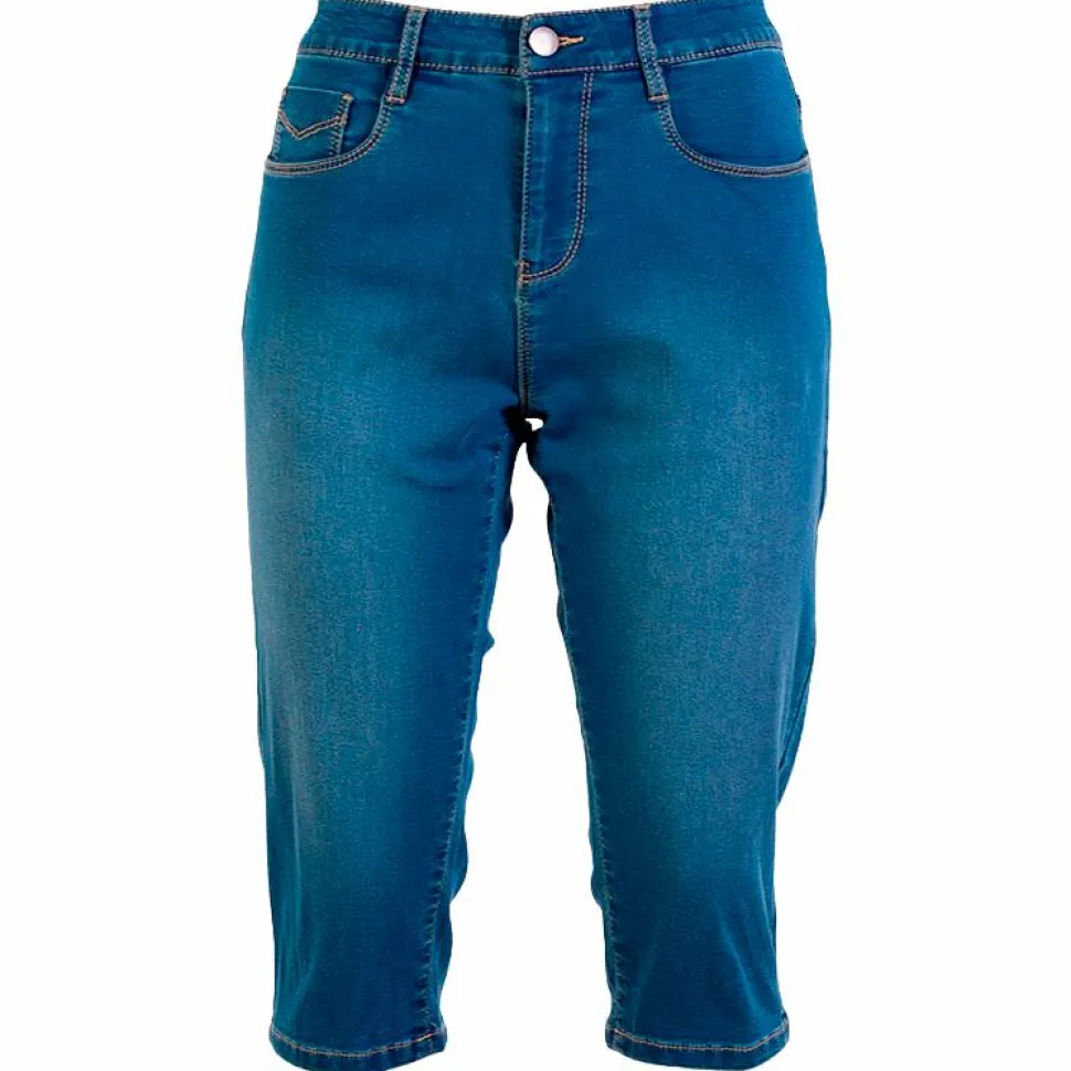 Steenholt Grace Dame Capri Plus Size - M. Light Blue Denim