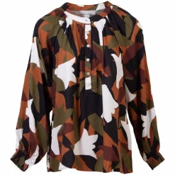 Vanting Dame Bluse Plus Size - Print 8
