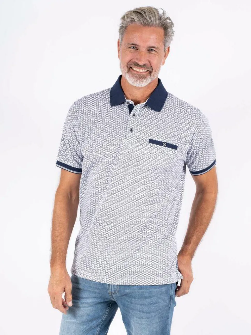 Vito Fletcher Herre Polo - Optical White