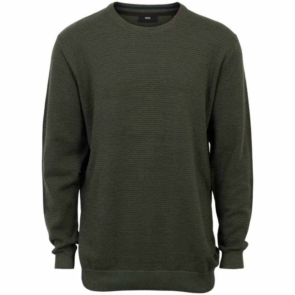 Vito Viggo Herre Striktrøje - Army Green