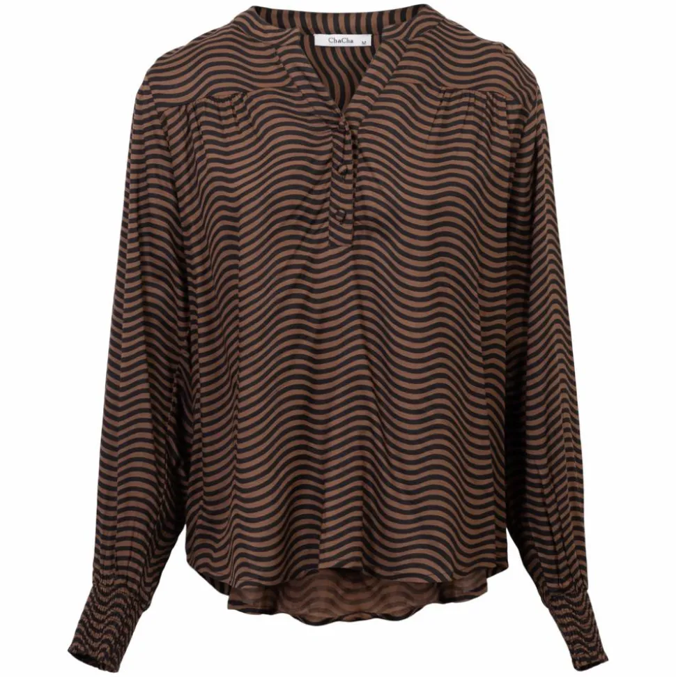 ZbyZ Dame Bluse - Brown/Black