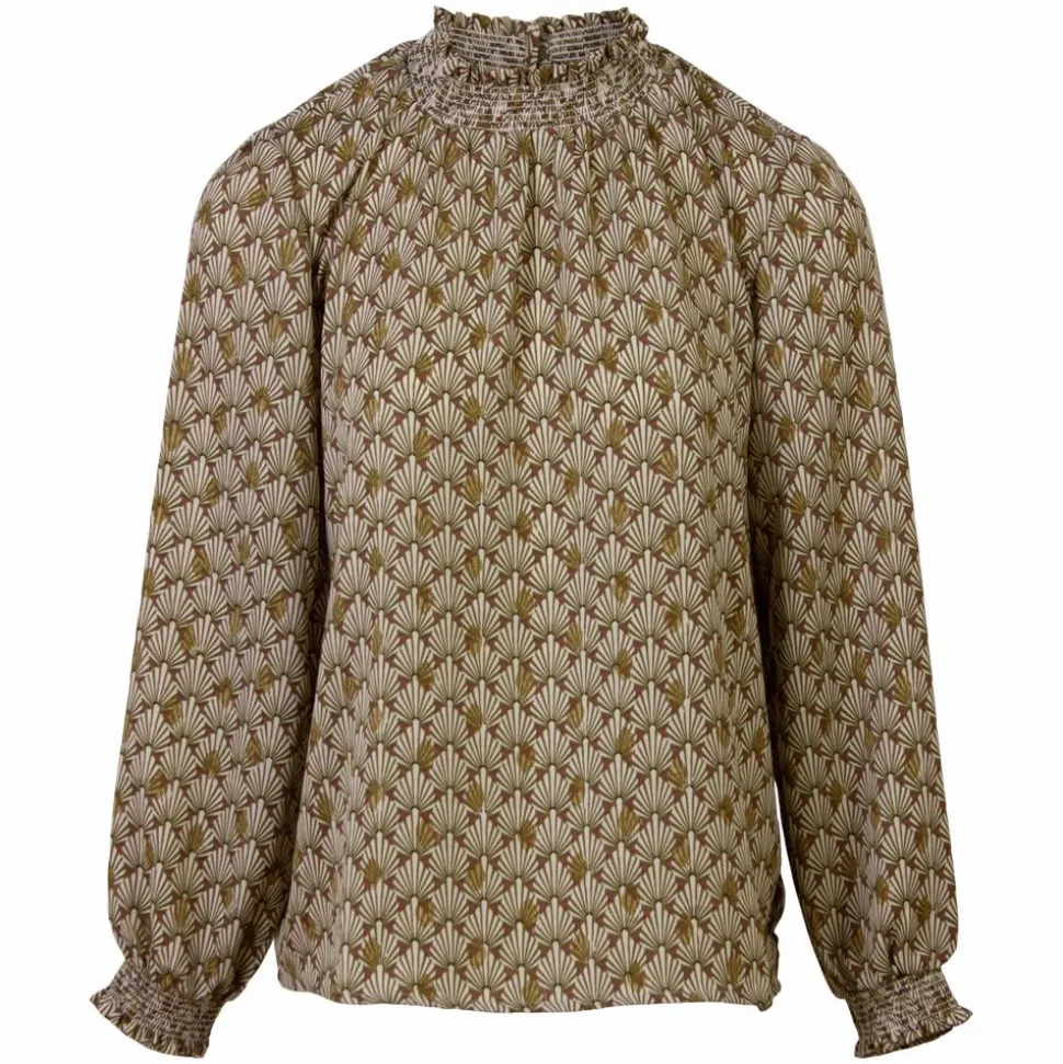 ZbyZ Dame Bluse Plus Size - Brown