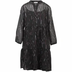 ZbyZ Dame Kjole Plus Size - Black print