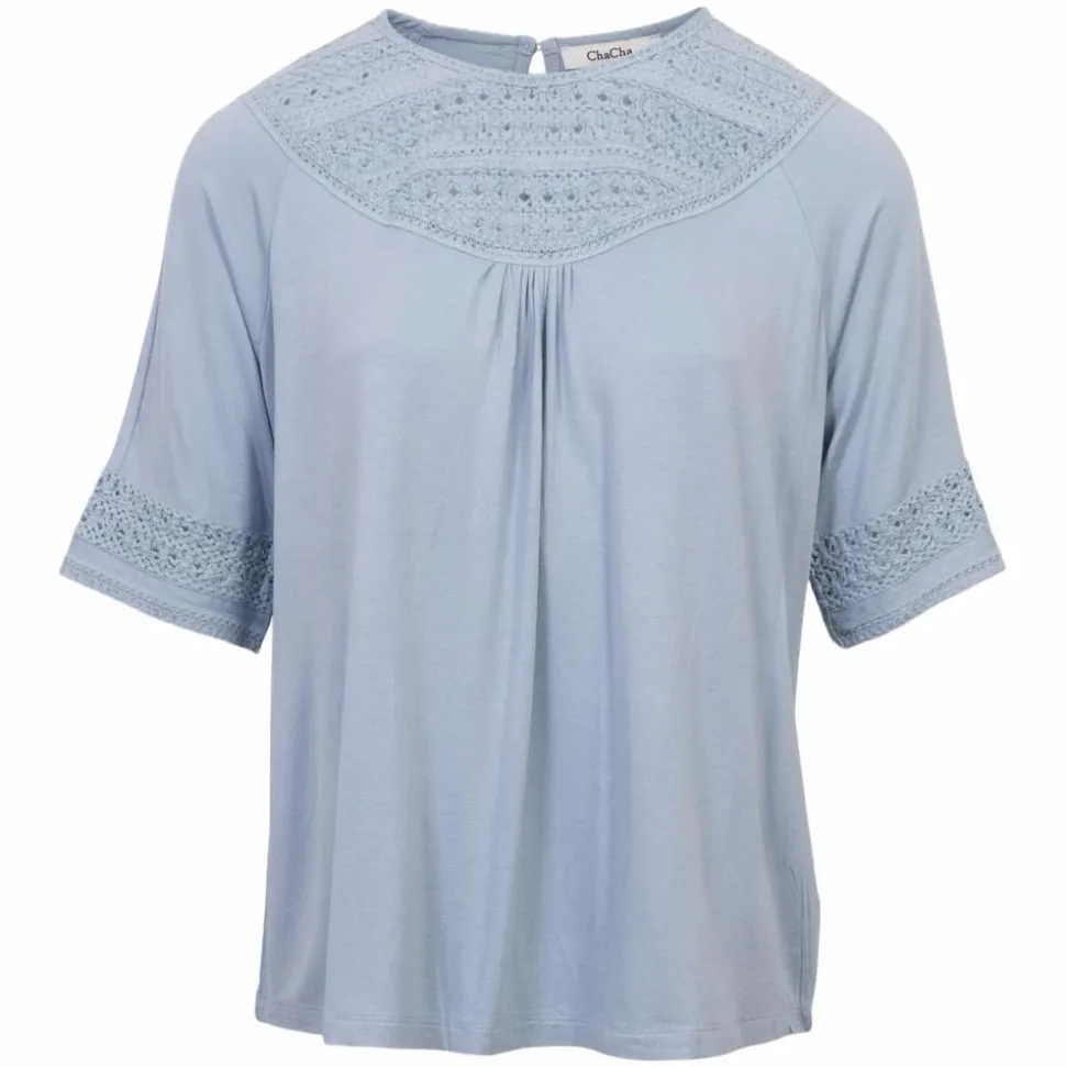 ZbyZ Dame Kortærmet bluse - Light blue