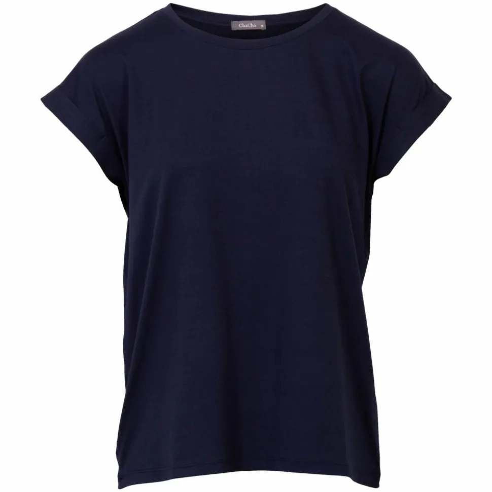 ZbyZ Dame T-shirt Plus Size - Navy